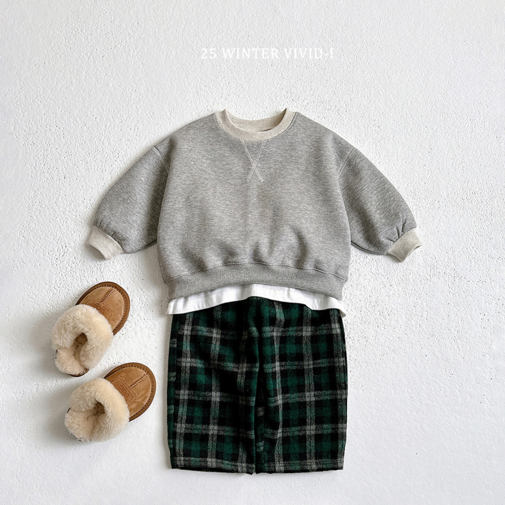 VIVID I 上衣 비비드아이 가이롭배색맨투맨-細節圖4