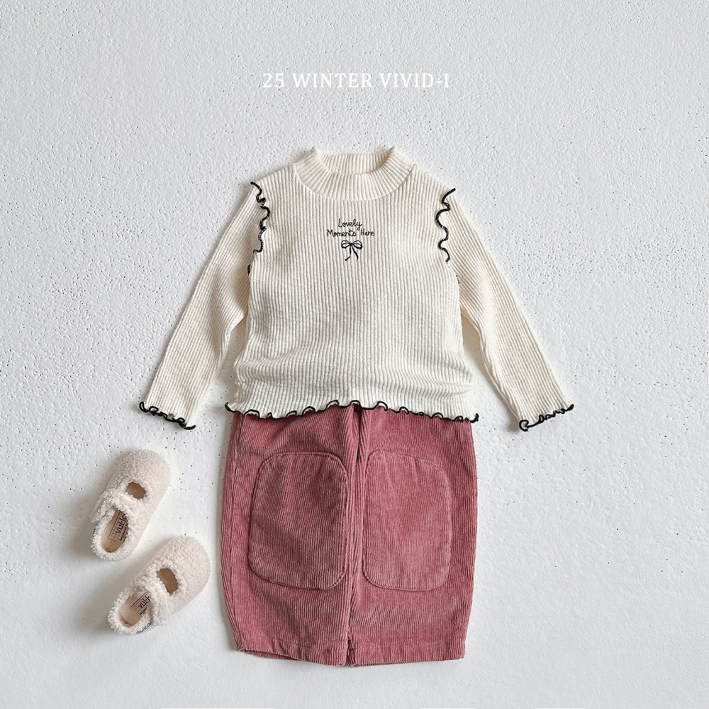 VIVID I 上衣 비비드아이 겨울러브골지티-細節圖5