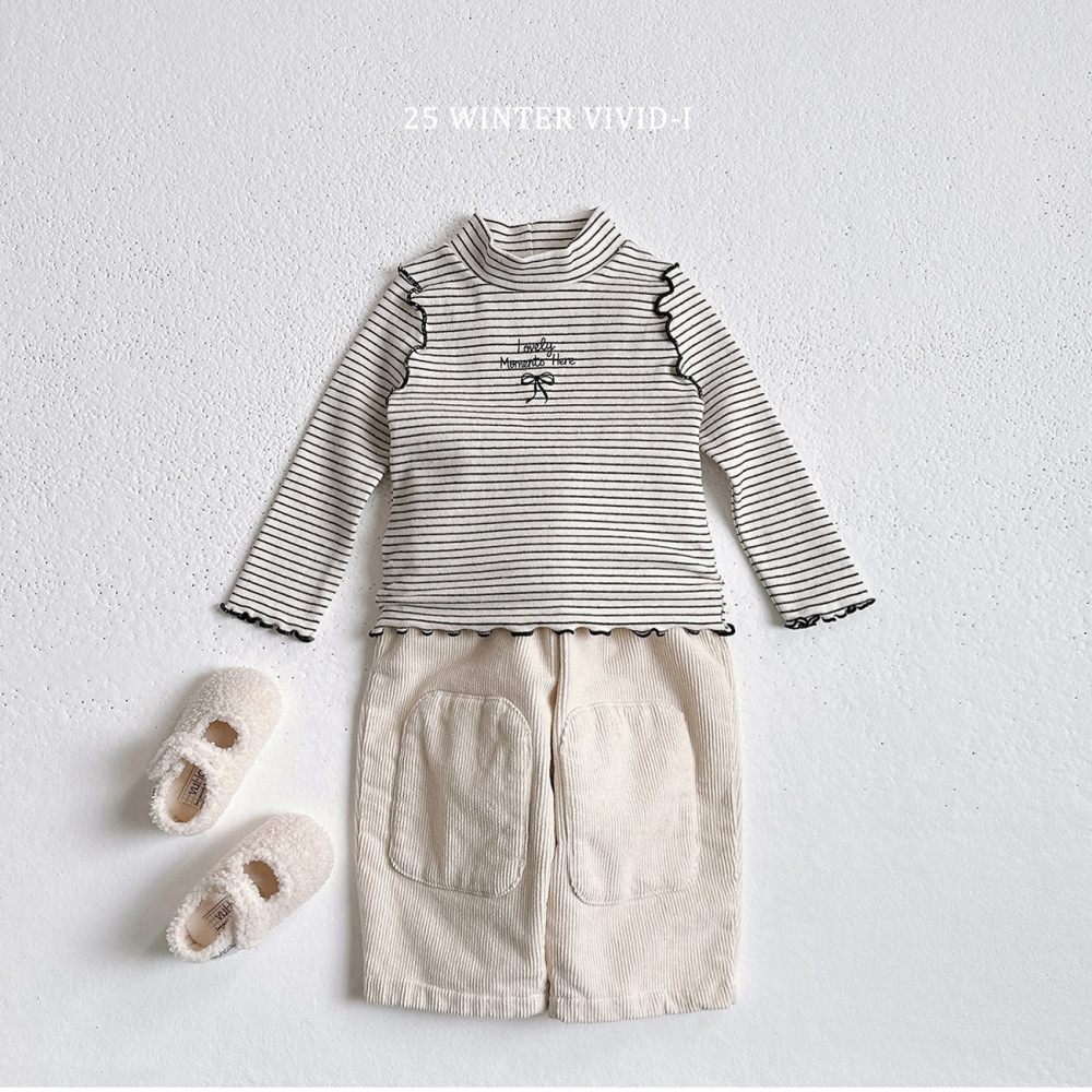 VIVID I 上衣 비비드아이 겨울러브골지티-細節圖6