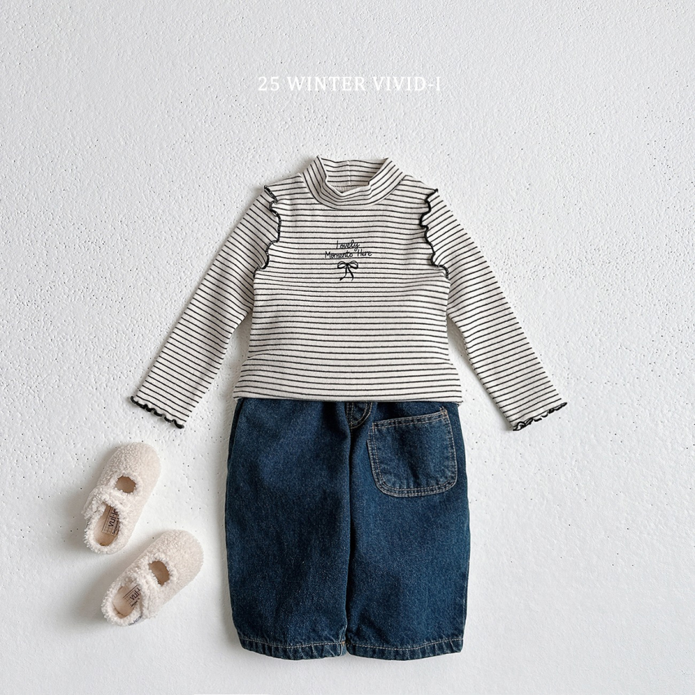 VIVID I 上衣 비비드아이 겨울러브골지티-細節圖7