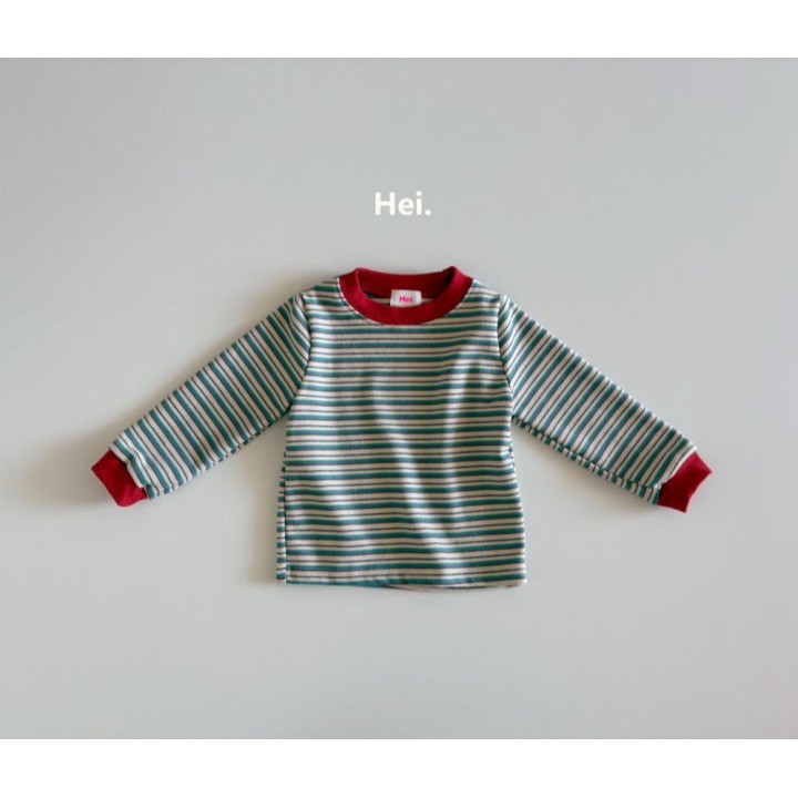 Hei 上衣 헤이 배색단가라티셔츠-規格圖11