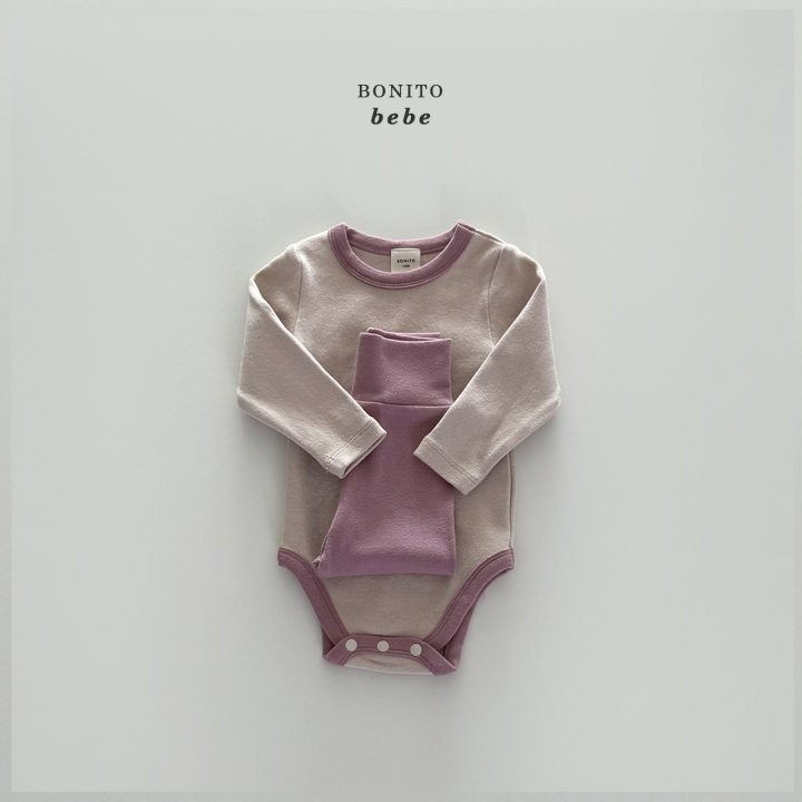 Bonitobebe 套裝 包屁衣&褲子 보니토베베 (베베)기획윈터실내복슈트세트-細節圖5