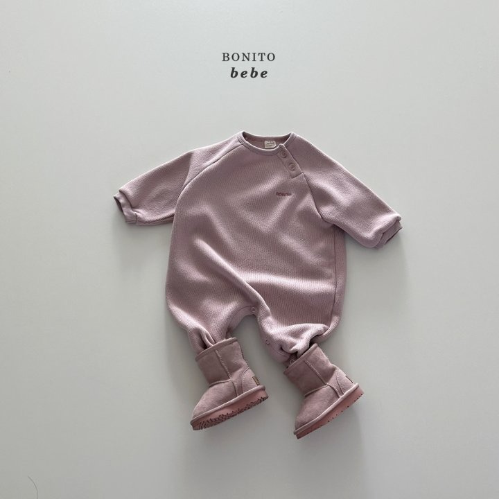 Bonitobebe 包屁衣 보니토베베 (베베)니트기모나그랑슈트-規格圖10