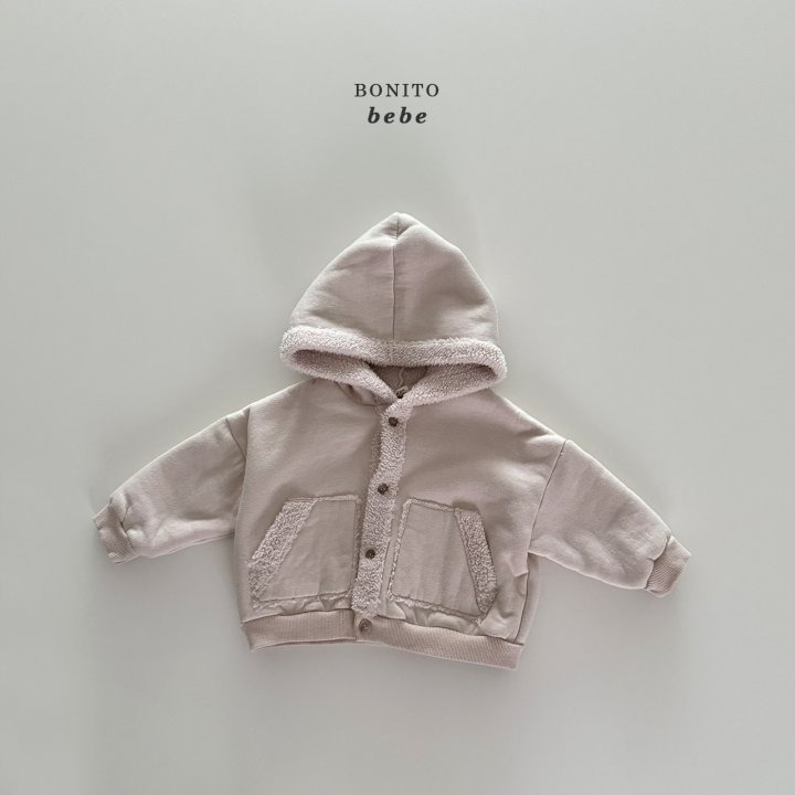 Bonitobebe 開襟衫 보니토베베 (베베)데끼보아후드가디건-細節圖8