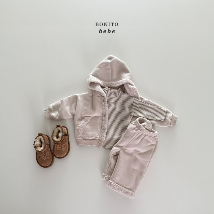 Bonitobebe 開襟衫 보니토베베 (베베)데끼보아후드가디건-細節圖10