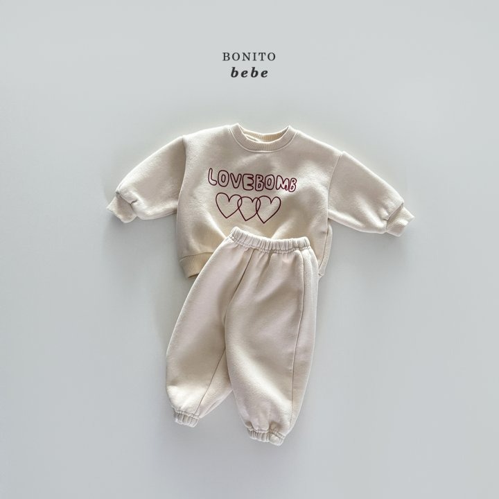 Bonitobebe 上衣 보니토베베 (베베)러브밤맨투맨-細節圖7