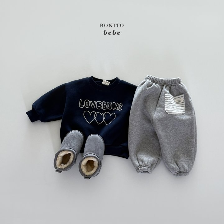 Bonitobebe 上衣 보니토베베 (베베)러브밤맨투맨-細節圖9