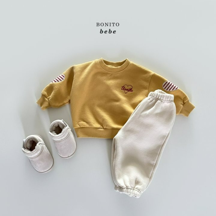 Bonitobebe 上衣 보니토베베 (베베)하트빵떡맨투맨-細節圖7