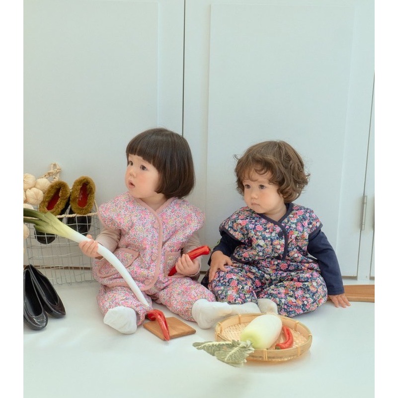 Oottbebe 오뜨베베 花背心套裝 上下 김정상하세트-細節圖3