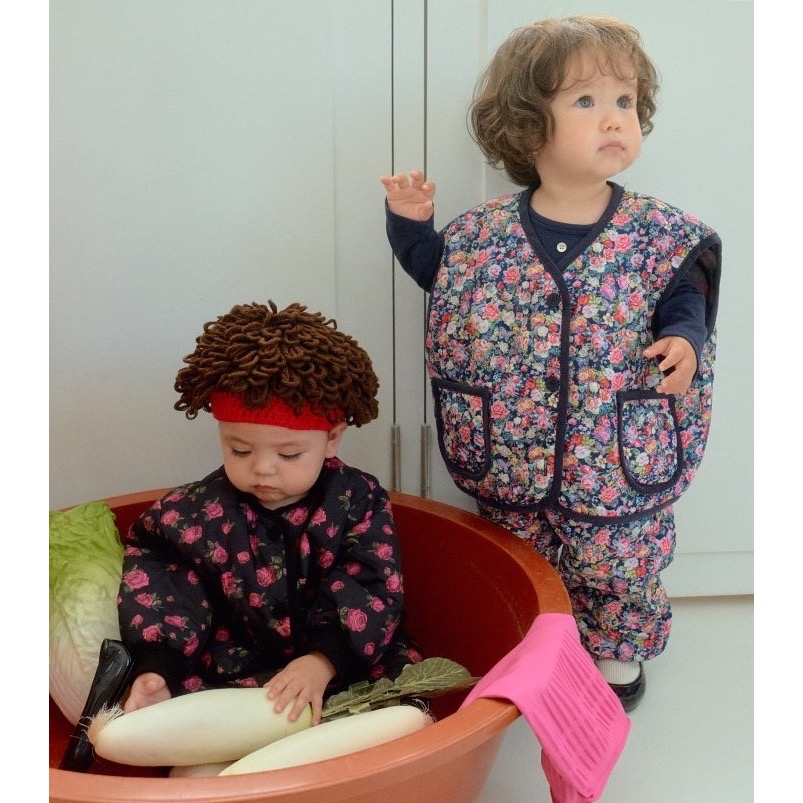 Oottbebe 오뜨베베 花背心套裝 上下 김정상하세트-細節圖4