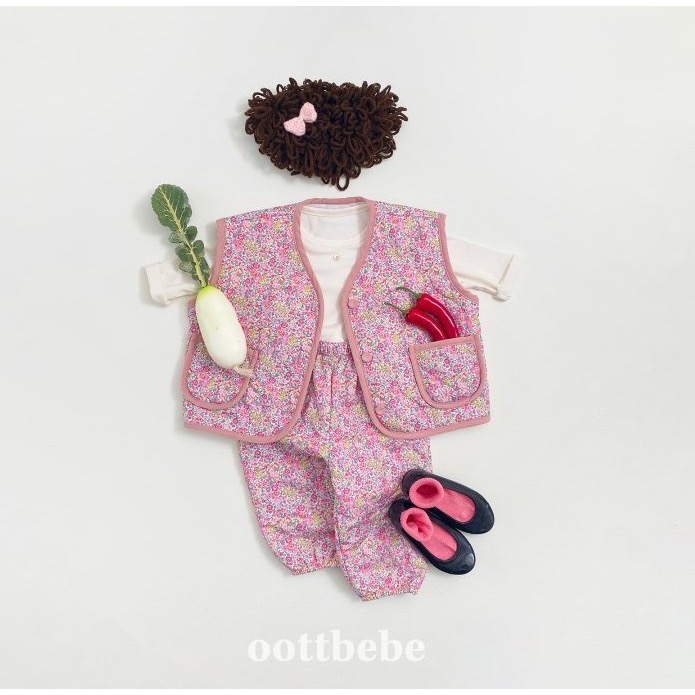 Oottbebe 오뜨베베 花背心套裝 上下 김정상하세트-細節圖8