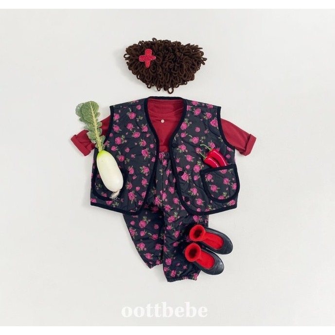 Oottbebe 오뜨베베 花背心套裝 上下 김정상하세트-細節圖10