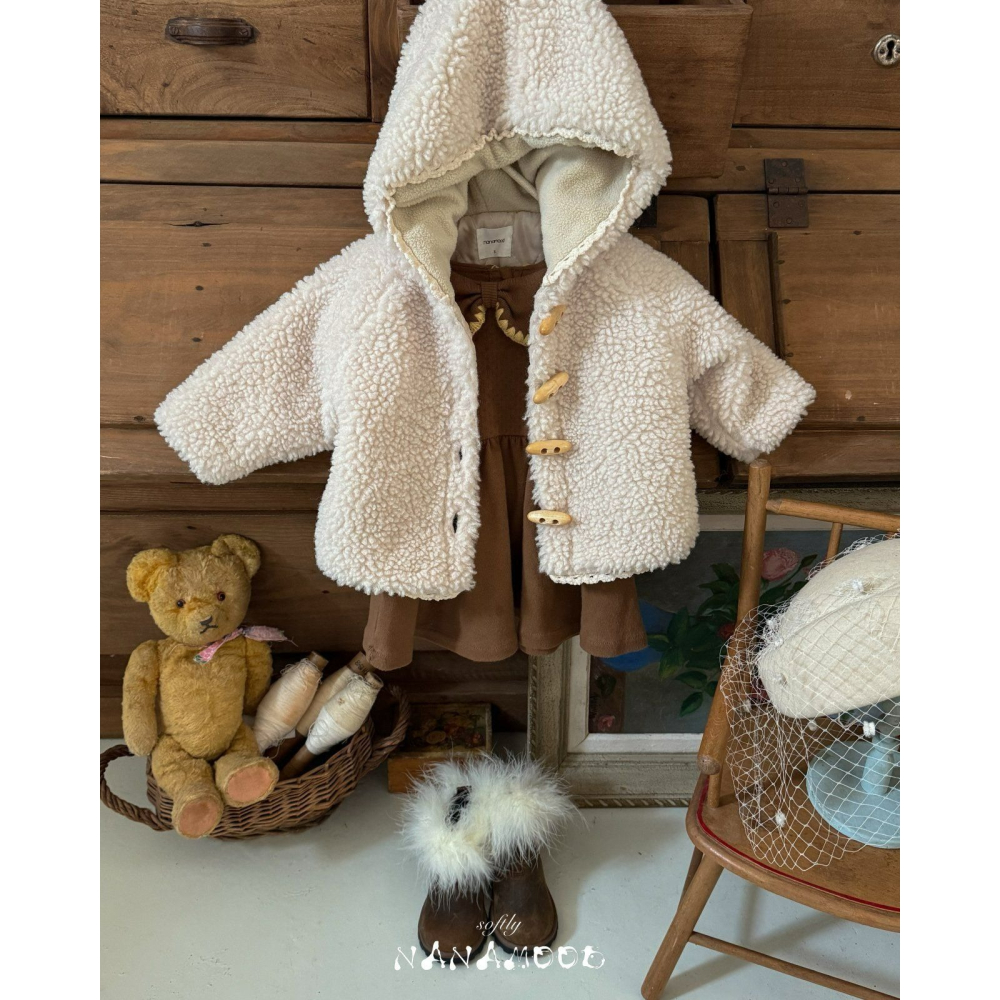 BananaJ 外套 바나나제이 베베꼬깔몽글코트-細節圖6