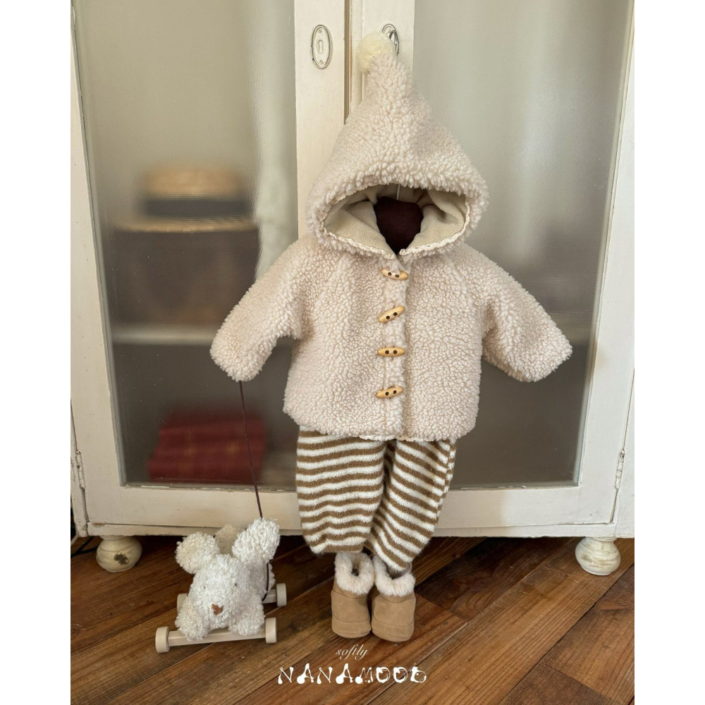 BananaJ 外套 바나나제이 베베꼬깔몽글코트-細節圖7