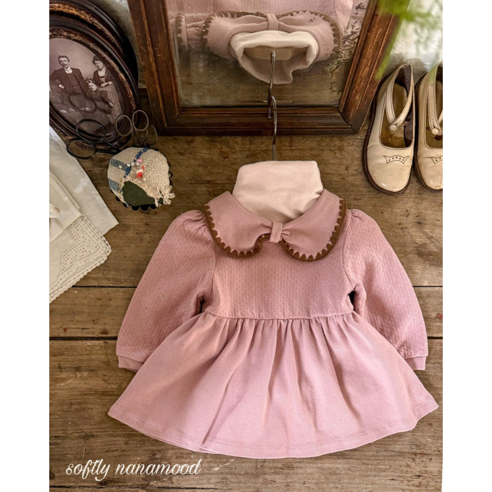 BananaJ 洋裝 바나나제이 베베로지리본원피스-細節圖5