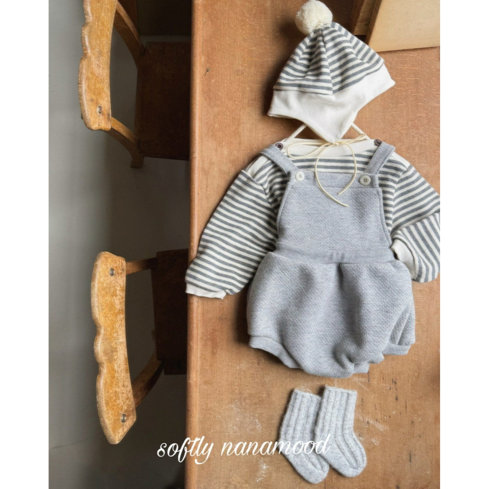 BananaJ 包屁衣 바나나제이 베베코지멜빵슈트-細節圖2