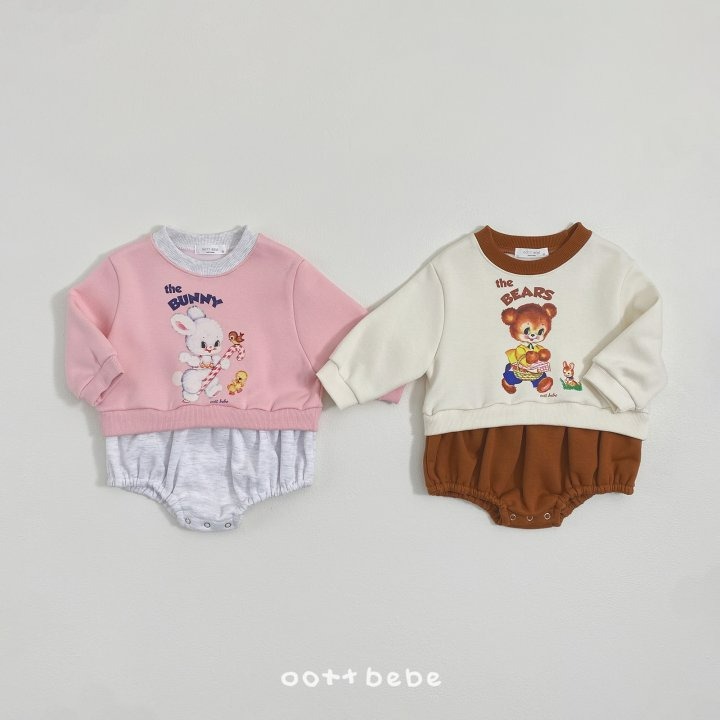 Oottbebe 包屁衣 오뜨베베 베어바니맨투맨슈트-細節圖5