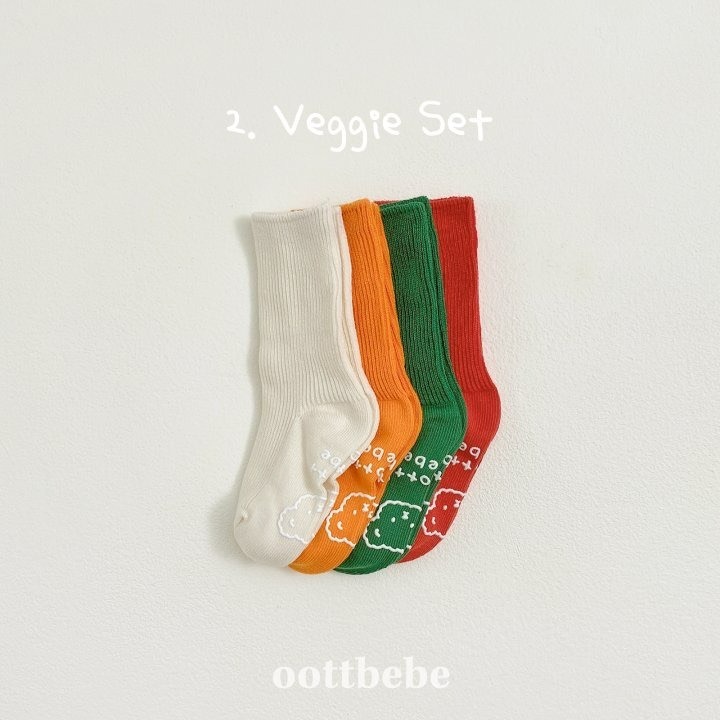 Oottbebe 襪子 오뜨베베 레인보우삭스-規格圖10