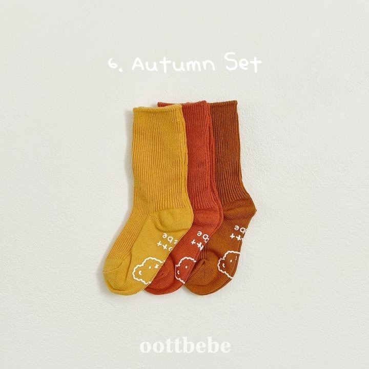 Oottbebe 襪子 오뜨베베 레인보우삭스-規格圖10