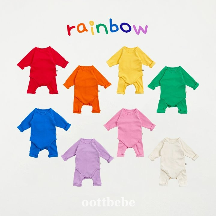 Oottbebe 包屁衣 오뜨베베 레인보우슈트세트-細節圖8