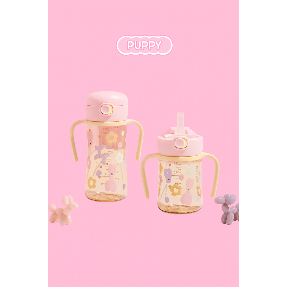 韓國 Moyuum 新款防漏櫻花粉水壺 學習杯-細節圖3