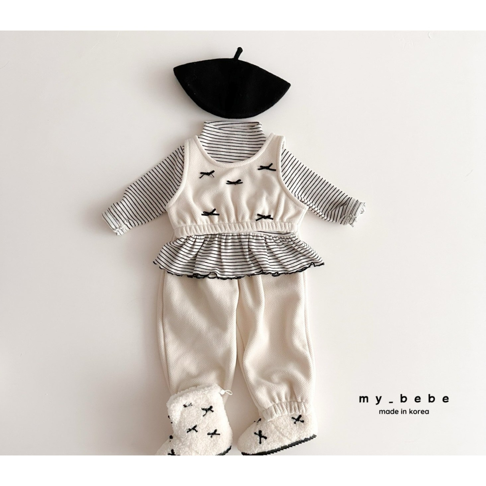 Mybebe 套裝 背心 褲子 마이베베 링링조끼세트-細節圖6