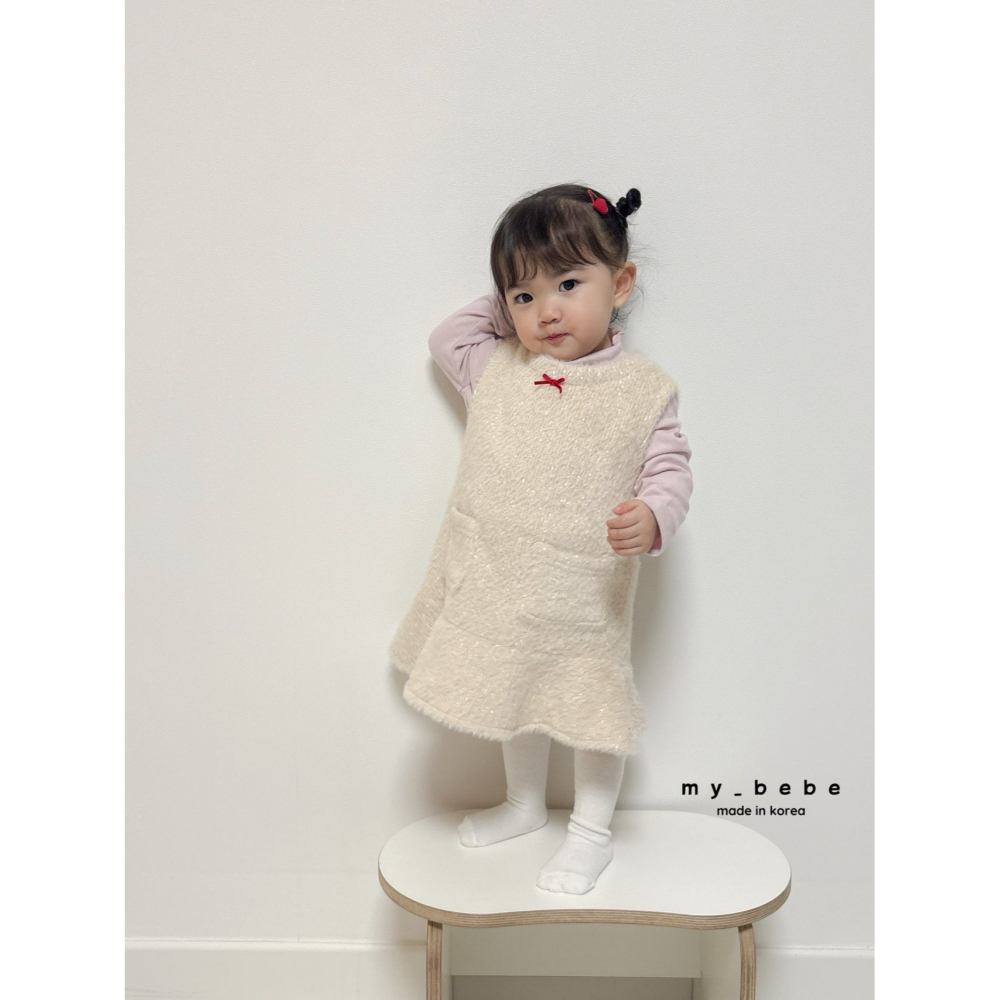 Mybebe 洋裝 마이베베 버블트위드원피스-細節圖2