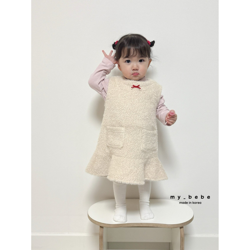 Mybebe 洋裝 마이베베 버블트위드원피스-細節圖3