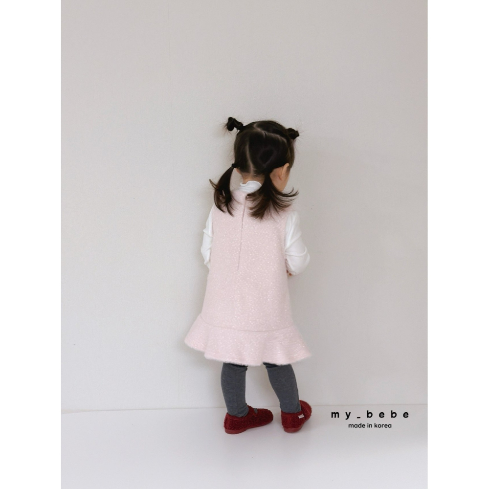 Mybebe 洋裝 마이베베 버블트위드원피스-細節圖5
