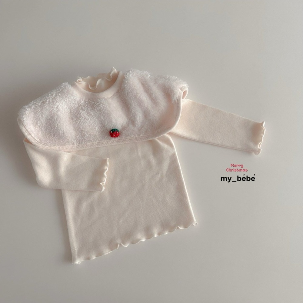 Mybebe 圍兜 마이베베 미니딸기턱받이-細節圖4