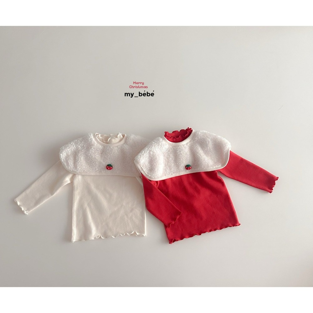 Mybebe 圍兜 마이베베 미니딸기턱받이-細節圖5