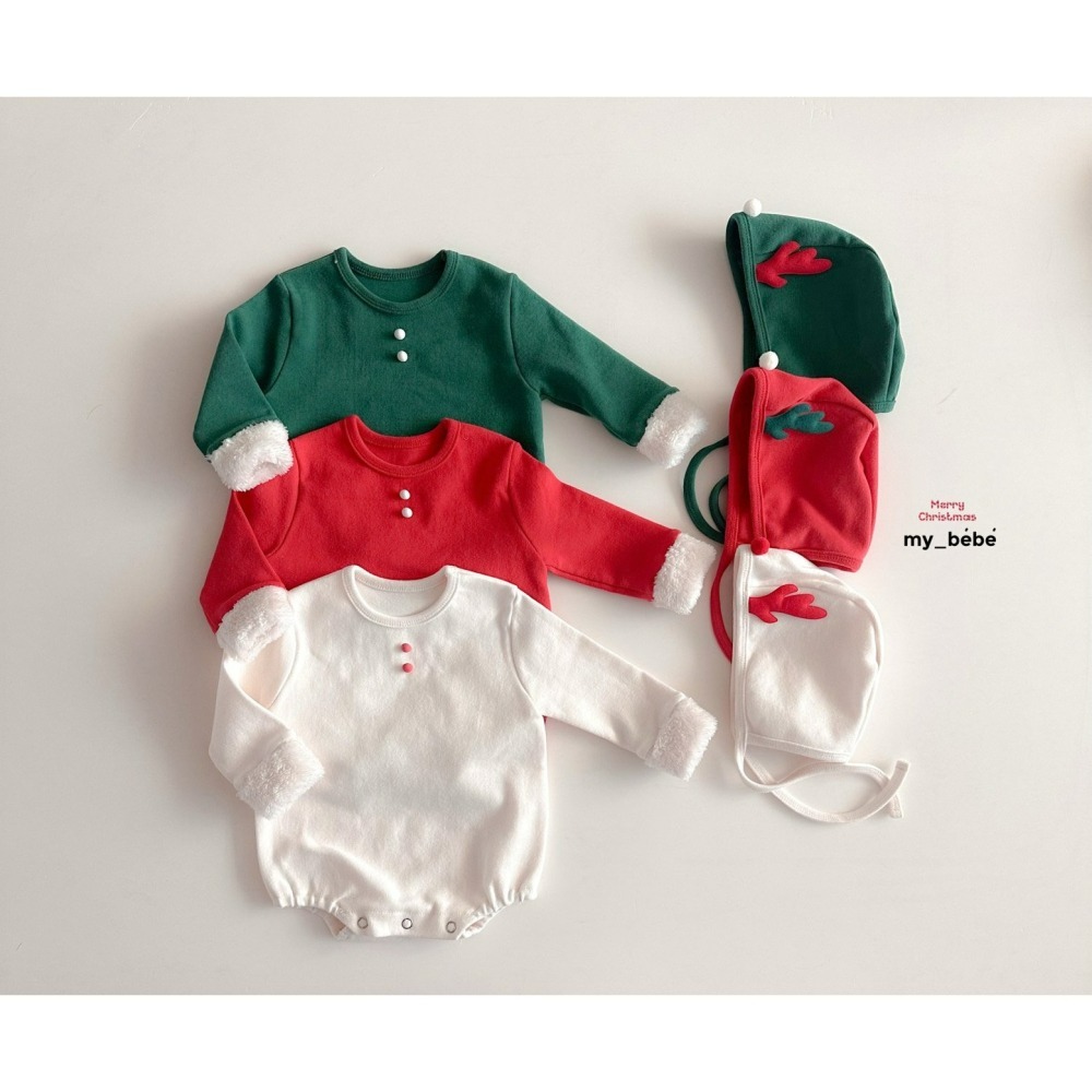 Mybebe 套裝 包屁衣 含帽  마이베베 클스마스슈트(보넷세트) 聖誕  크리스마스-細節圖2