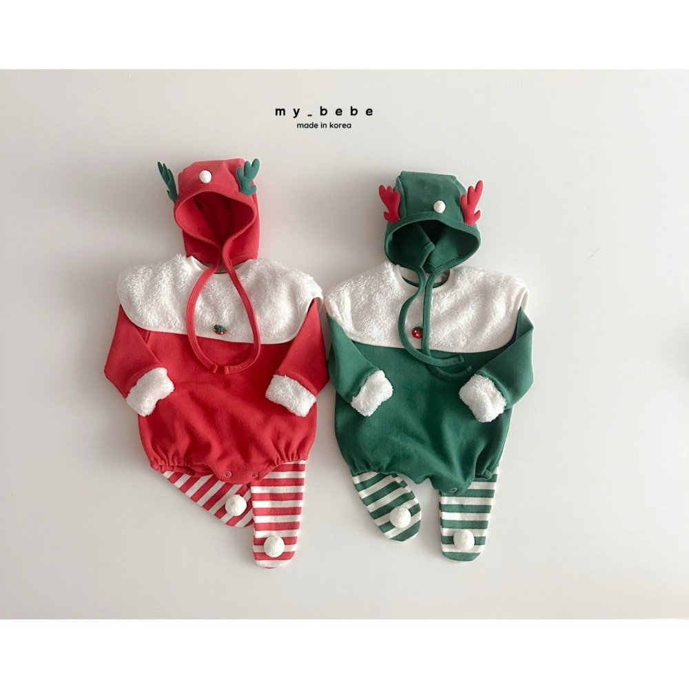 Mybebe 套裝 包屁衣 含帽  마이베베 클스마스슈트(보넷세트) 聖誕  크리스마스-細節圖4