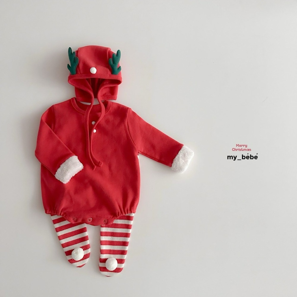 Mybebe 套裝 包屁衣 含帽  마이베베 클스마스슈트(보넷세트) 聖誕  크리스마스-細節圖6