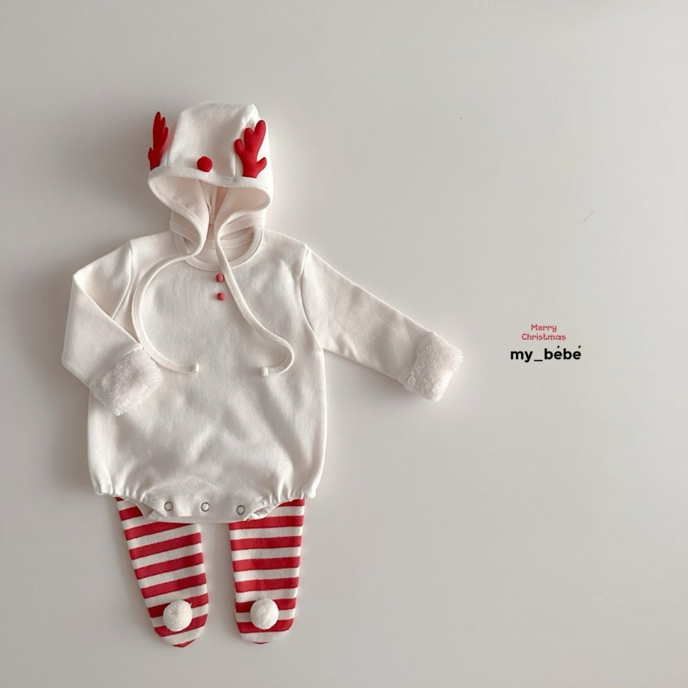 Mybebe 套裝 包屁衣 含帽  마이베베 클스마스슈트(보넷세트) 聖誕  크리스마스-細節圖8
