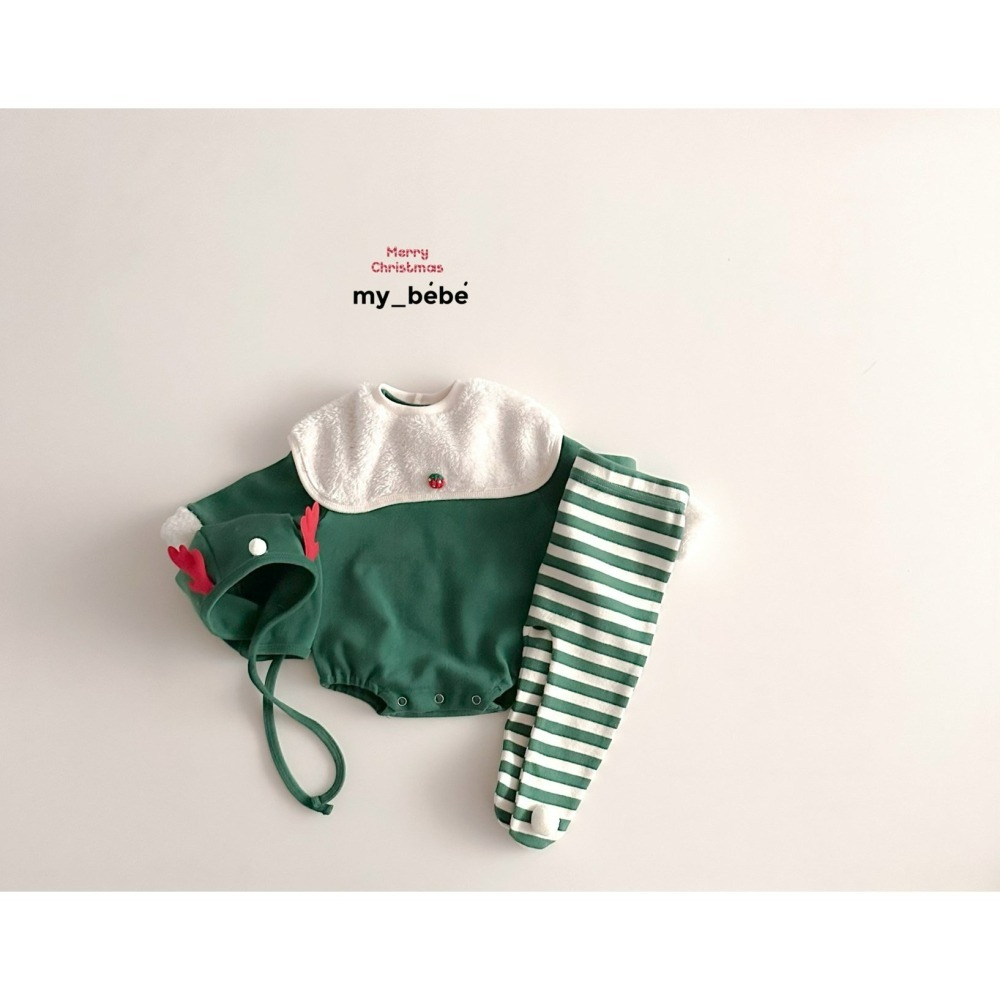 Mybebe 套裝 包屁衣 含帽  마이베베 클스마스슈트(보넷세트) 聖誕  크리스마스-細節圖9