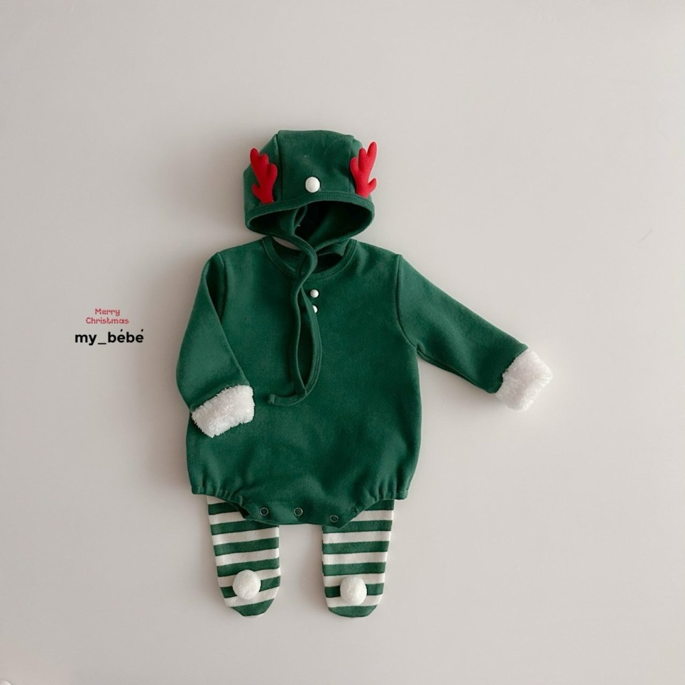 Mybebe 套裝 包屁衣 含帽  마이베베 클스마스슈트(보넷세트) 聖誕  크리스마스-細節圖10