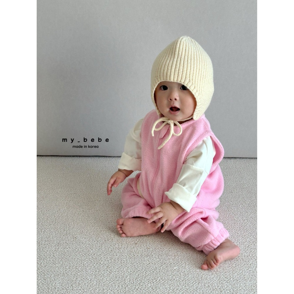 Mybebe 吊帶褲 마이베베 후리스오버롤-細節圖2