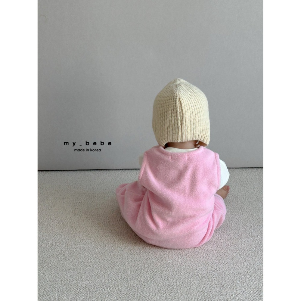 Mybebe 吊帶褲 마이베베 후리스오버롤-細節圖4