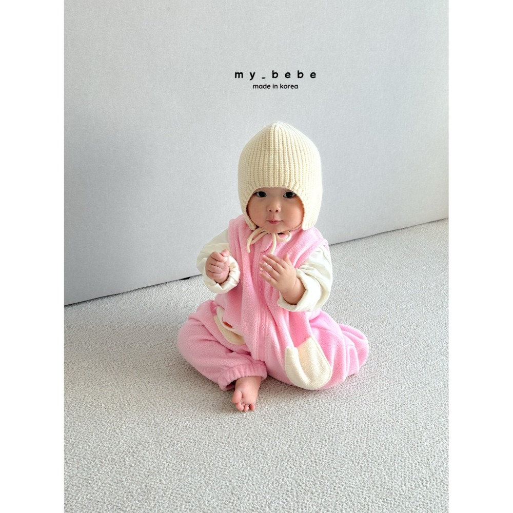 Mybebe 吊帶褲 마이베베 후리스오버롤-細節圖6