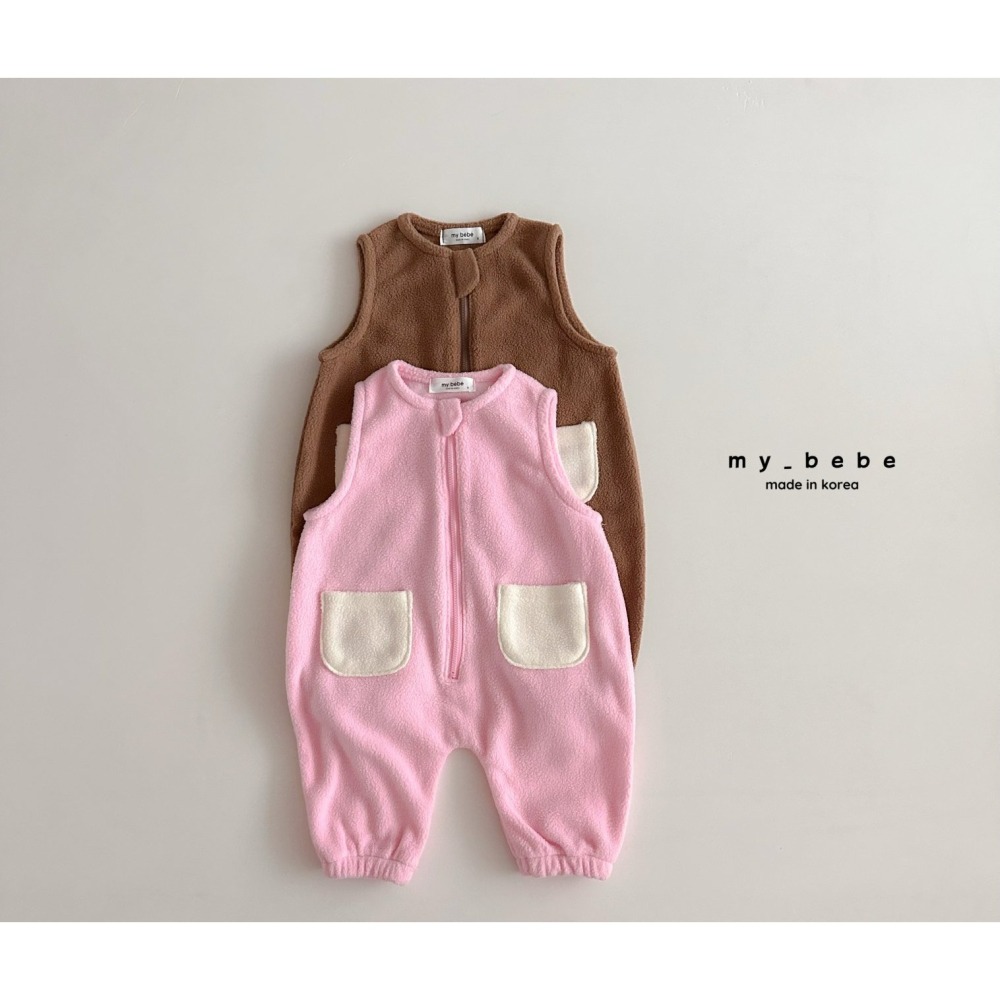 Mybebe 吊帶褲 마이베베 후리스오버롤-細節圖8