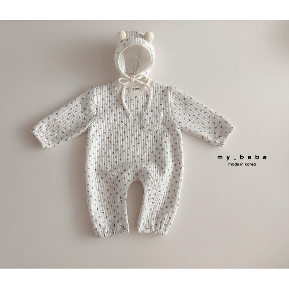 Mybebe 套裝 包屁衣 含帽 마이베베 누빔바디슈트세트(방울보넷세트)-規格圖11