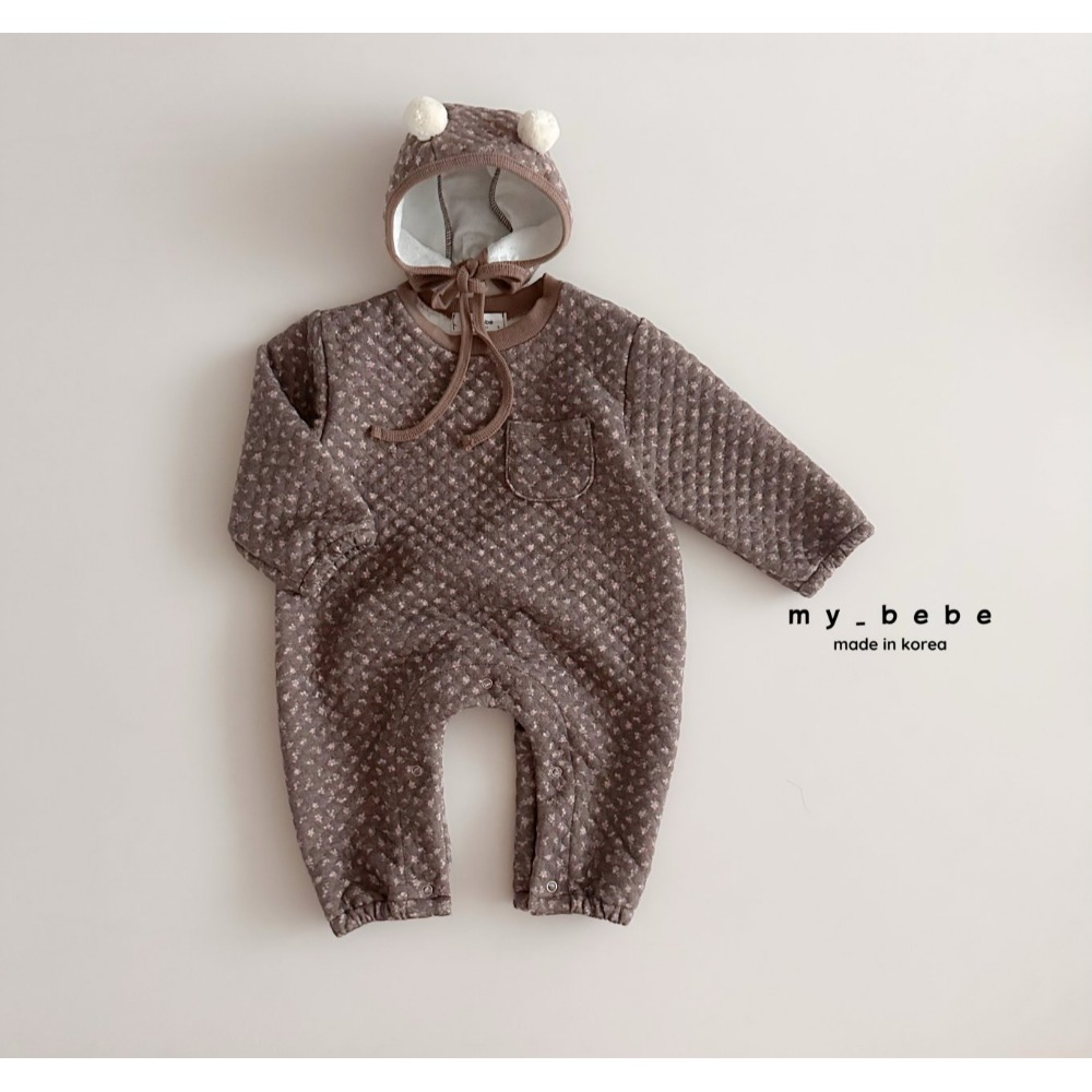 Mybebe 套裝 包屁衣 含帽 마이베베 누빔바디슈트세트(방울보넷세트)-規格圖11
