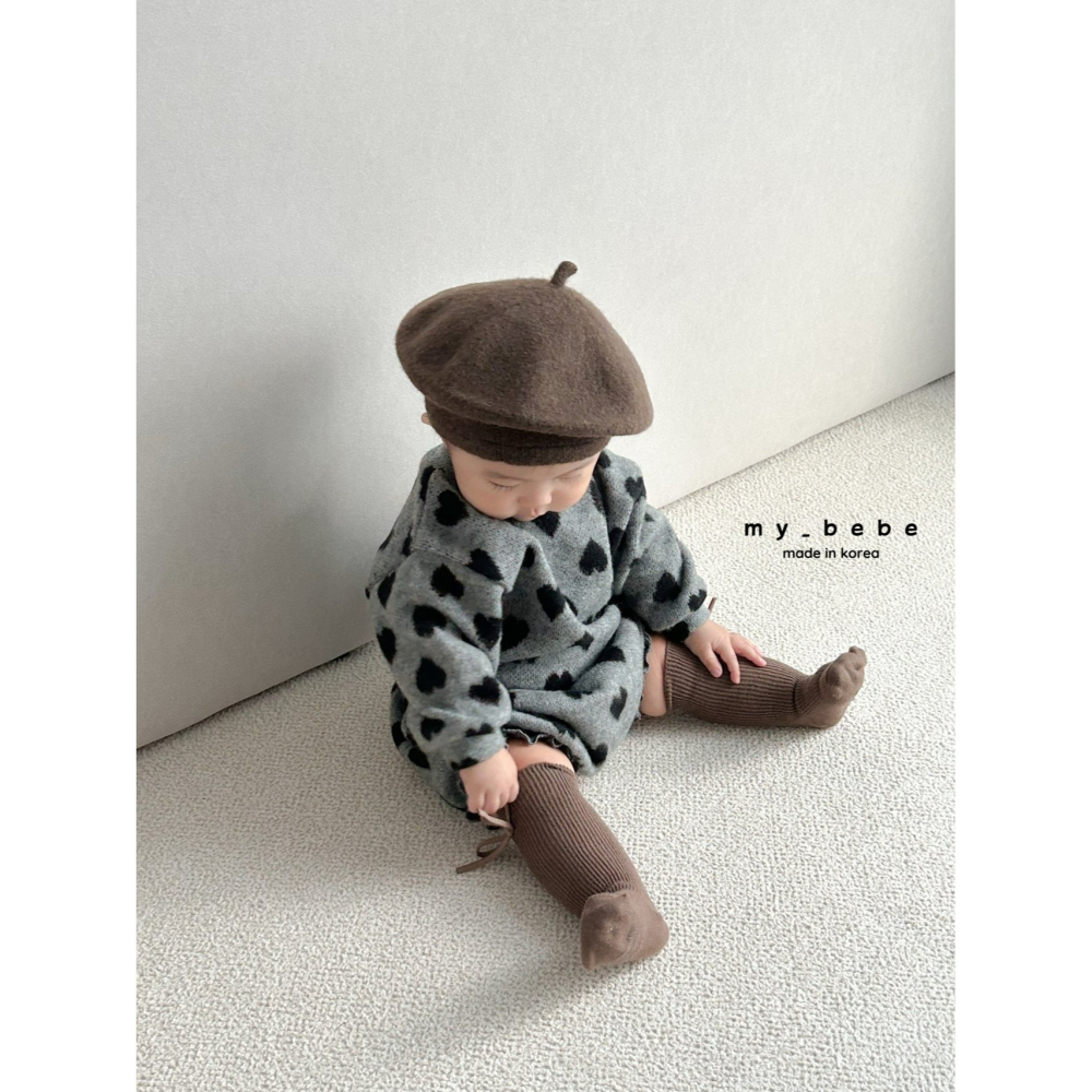 Mybebe 套裝 屁屁褲 마이베베 하트쟈가드블루머세트-細節圖2