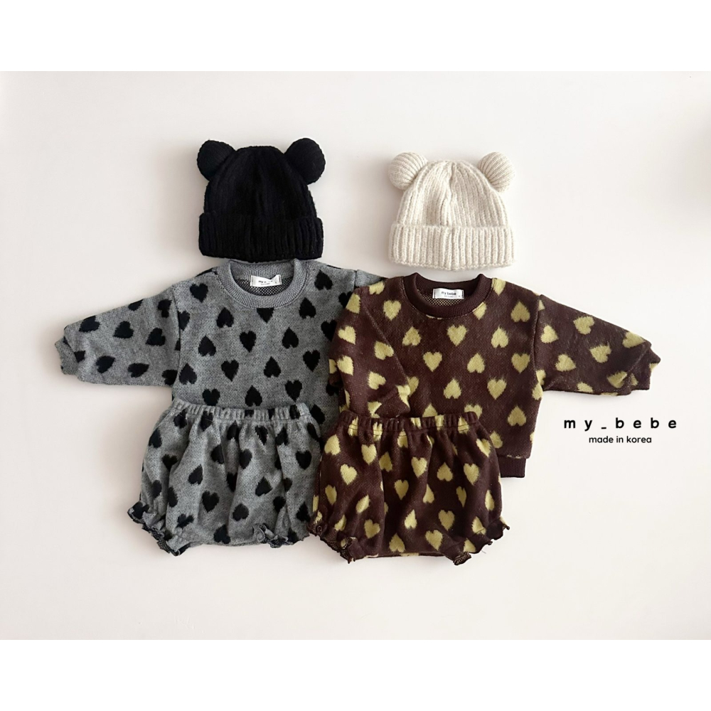 Mybebe 套裝 屁屁褲 마이베베 하트쟈가드블루머세트-細節圖7