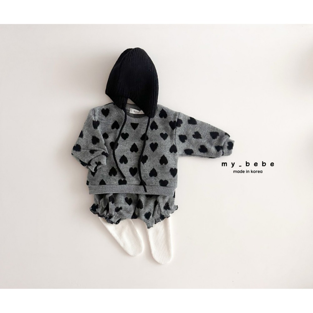 Mybebe 套裝 屁屁褲 마이베베 하트쟈가드블루머세트-規格圖10
