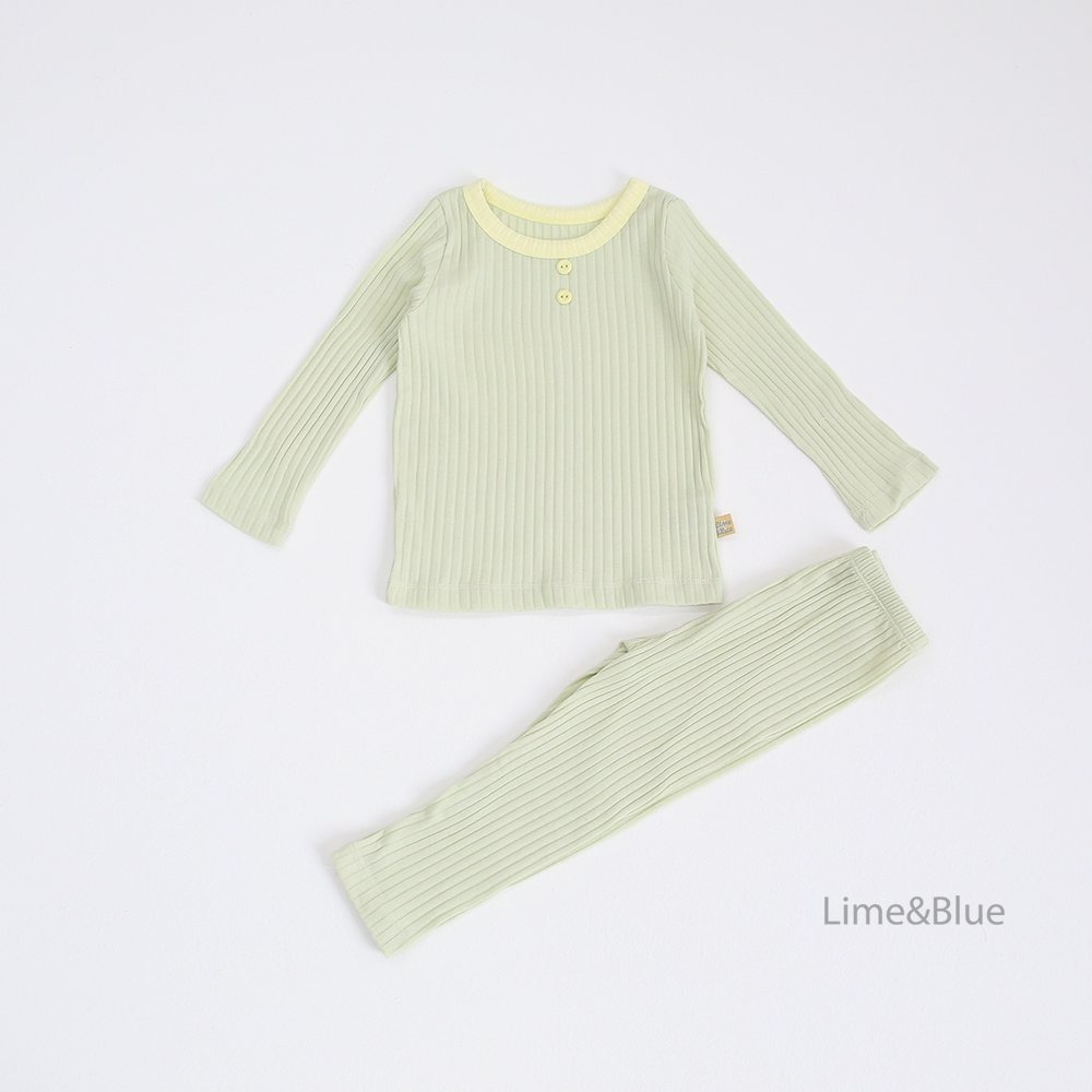 Lime&Blue 套裝 上下 라임앤블루 슈크림모달골지실내복-規格圖10