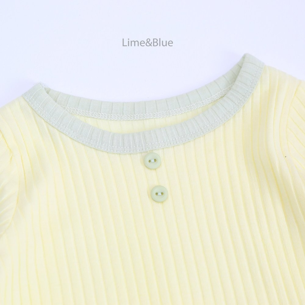 Lime&Blue 套裝 上下 Kids 라임앤블루 슈크림모달골지실내복-細節圖6