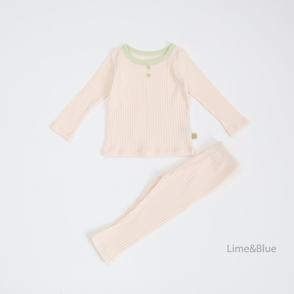 Lime&Blue 套裝 上下 Kids 라임앤블루 슈크림모달골지실내복-規格圖10