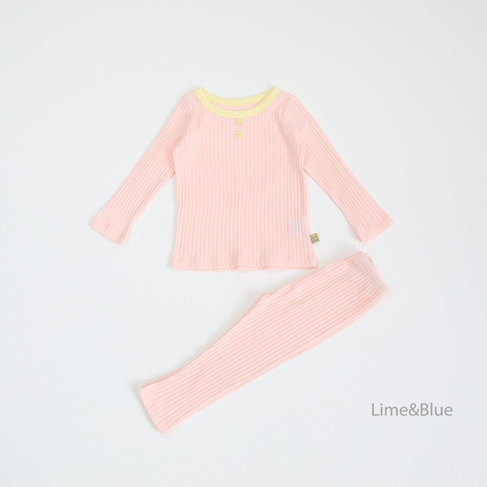 Lime&Blue 套裝 上下 Kids 라임앤블루 슈크림모달골지실내복-規格圖10